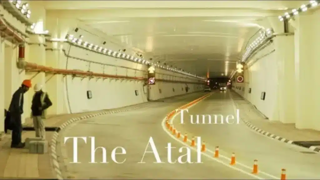 The entrance of the modern Atal Tunnel connecting Manali to Lahaul Valley.