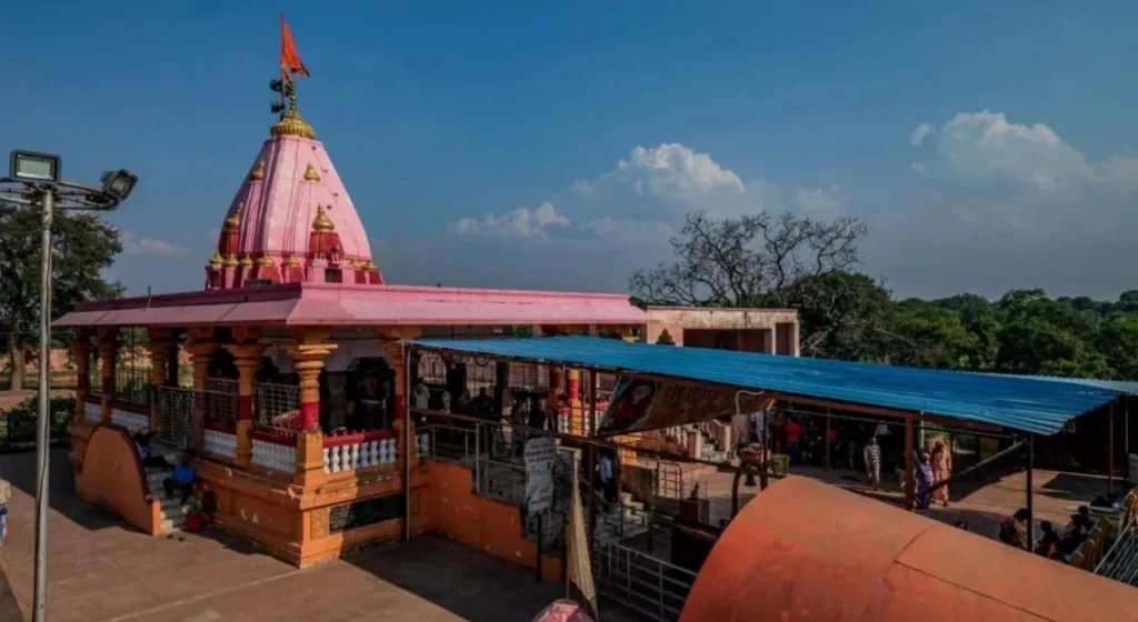 Exterior main view of the historic Kaal Bhairav Temple in Ujjain.